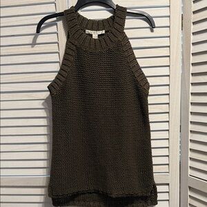 Boston Proper Olive High Neck Sweater Tank. Small